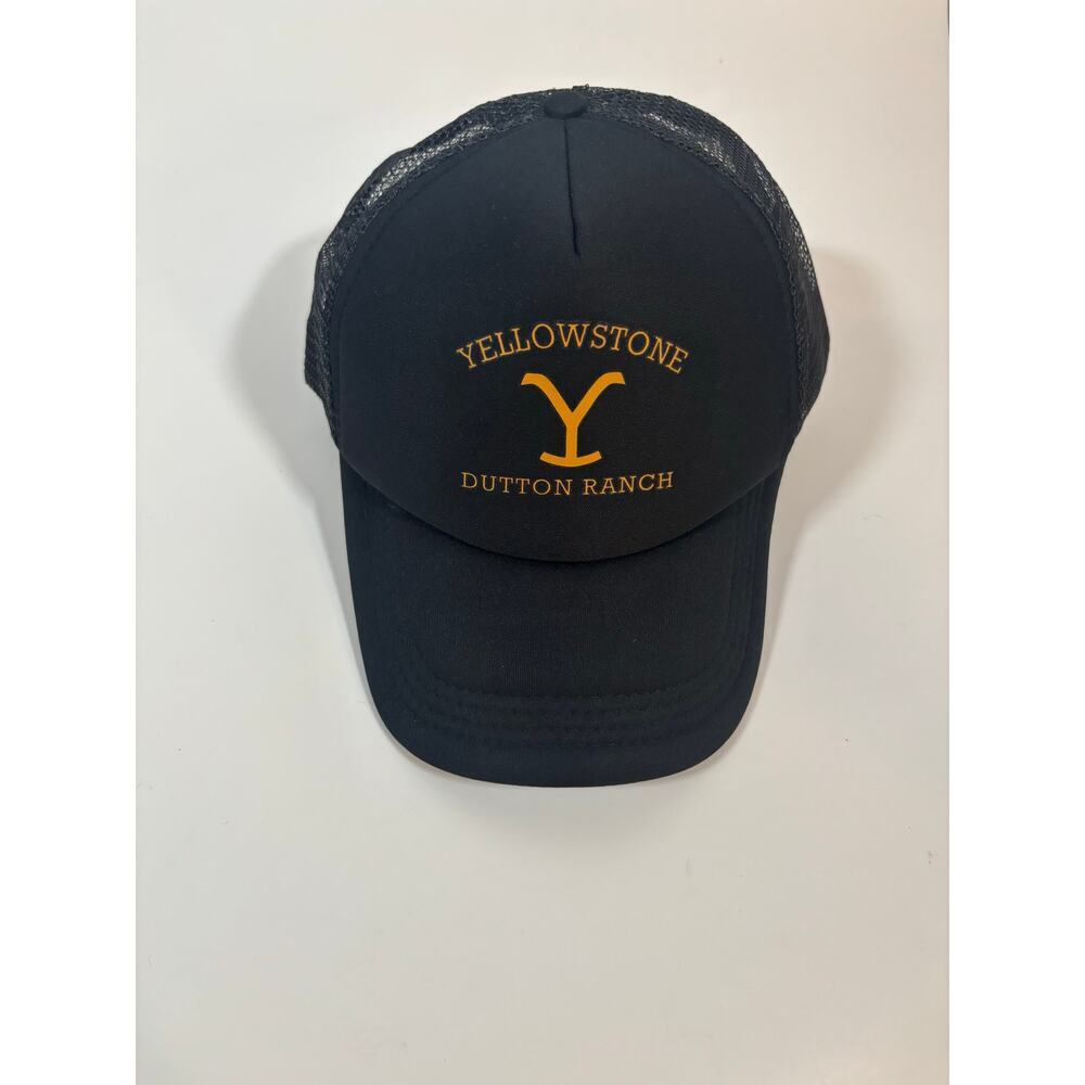 Yellowstone Dutton Ranch Hat Black Trucker Cap Mesh Snapback Adjustable NEW
